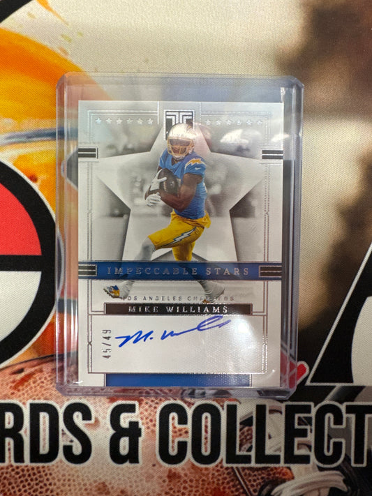 2023 Panini Impeccable NFL Mike Williams Impeccable Stars Autograph /49