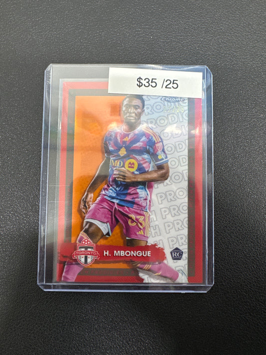2024 Topps Chrome MLS Hugo Mbongue Pitch Prodigies Rookie Orange /25