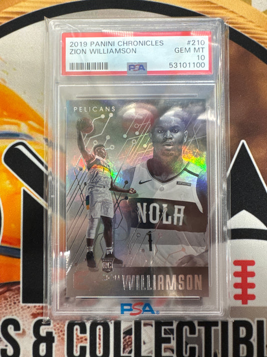 2019 Panini Chronicles NBA Zion Williamson Rookie PSA 10