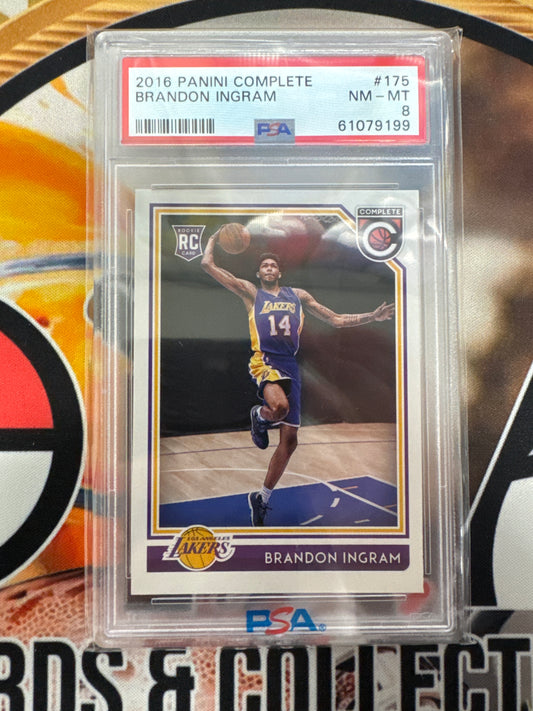 2016 Panini Complete Set NBA Brandon Ingram Rookie PSA 8