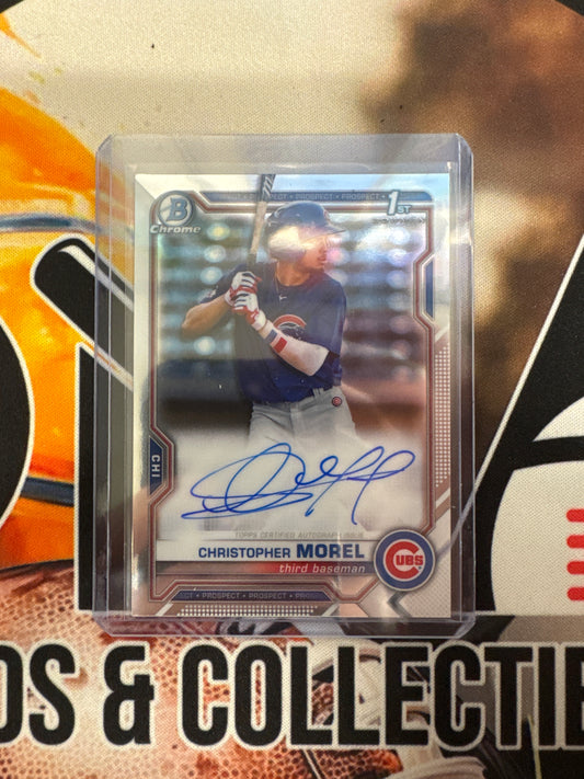 2021 Topps Bowman Chrome Christopher Morel 1st Bowman Autograph