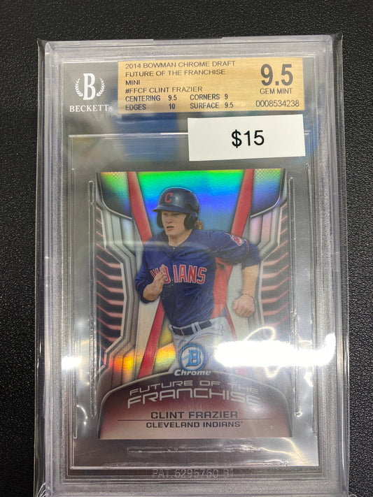 2014 Bowman Chrome Draft Future of the Franchise Mini Clint Frazier BGS 9.5