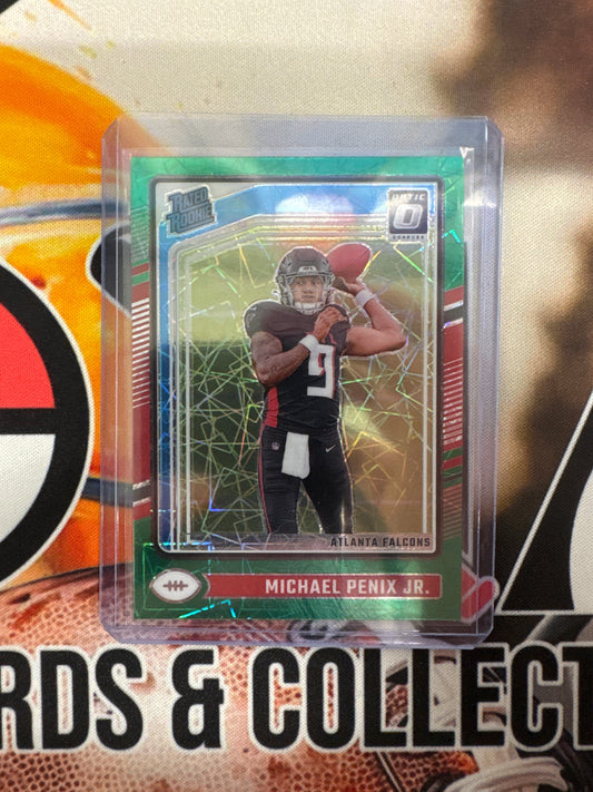 2024 Panini Donruss Optic NFL Michael Penix Jr. Rated Rookie Green Lazer