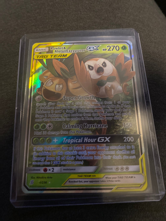 Rowlet & Alolan Exeggutor GX 1/236 Unified Minds