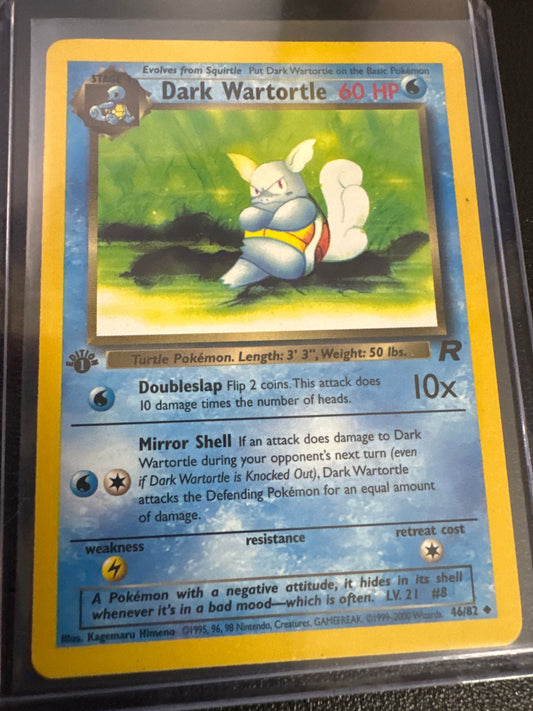 Pokemon Dark Wartortle 46/82 1st edition Team Rocket
