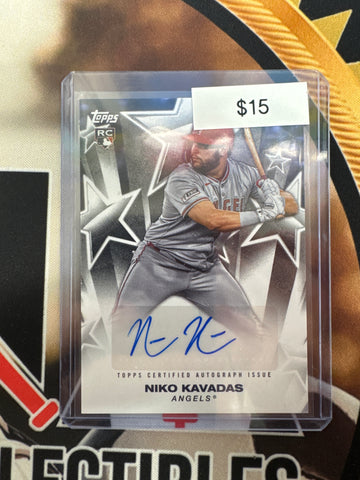 2025 Topps Series 1 Baseball Niko Kavadas Baseball Stars Rookie Autograph