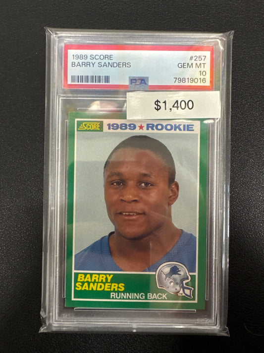 1989 Score Barry Sanders Rookie PSA 10