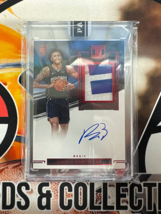 2025 Panini Black Box Rookie Patch Autograph Paolo Banchero Impeccable 1/1