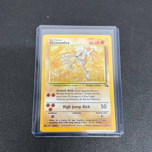 Pokemon Hitmonlee Holo fossil 7/62 HP