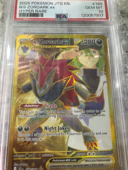 Pokemon N’s Zoroark ex 189/159 PSA 10