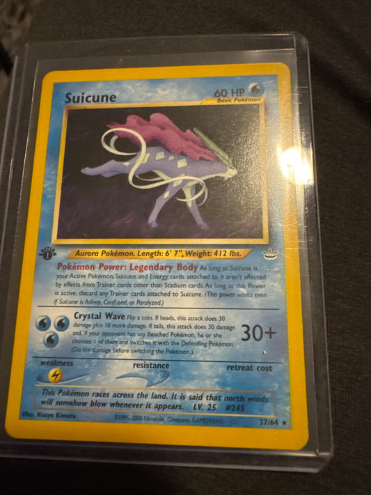 Pokemon Suicune 1st edition 27/64 Neo Revelation LP