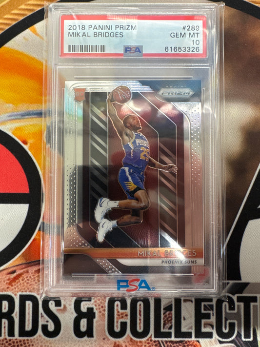 2018 Panini Prizm NBA Mikal Bridges Rookie PSA 10