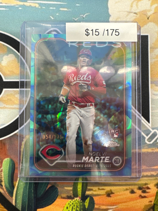 2024 Topps Chrome Update Series Neolvi Marte Blue/Green Rookie /175