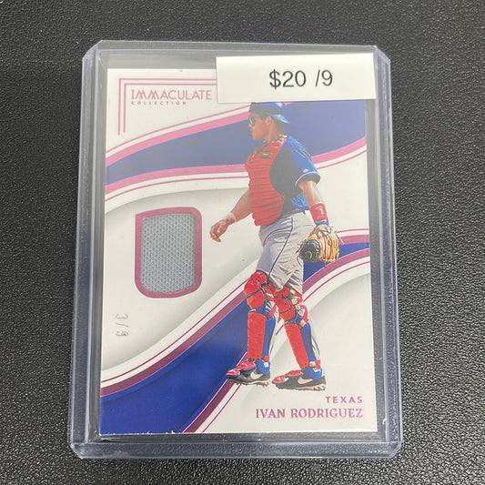 2023 MLB Immaculate Ivan Rodriguez Patch /9