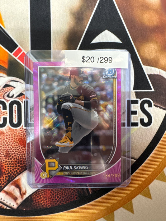 2025 Bowman Chrome MLB Paul Skenes Purple Wave /299