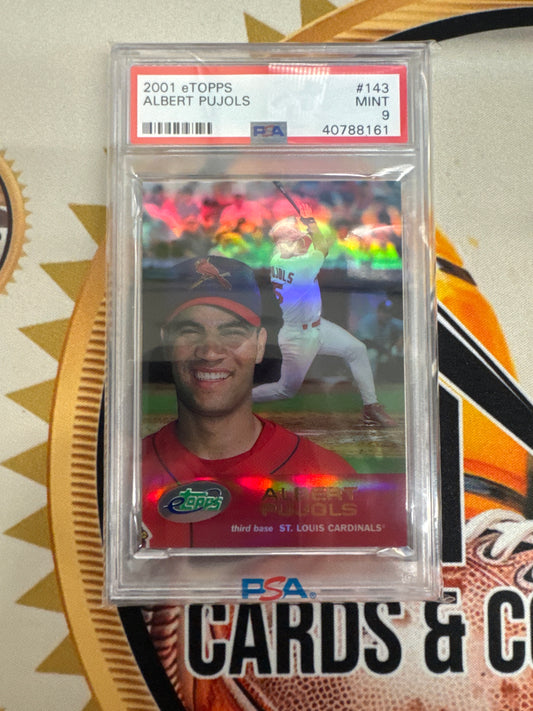2001 eTopps MLB Albert Pujols Rookie PSA 9