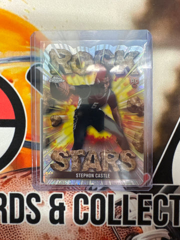 2025 Topps Chrome NBA Stephon Castle Rock Stars Die-Cut Rookie