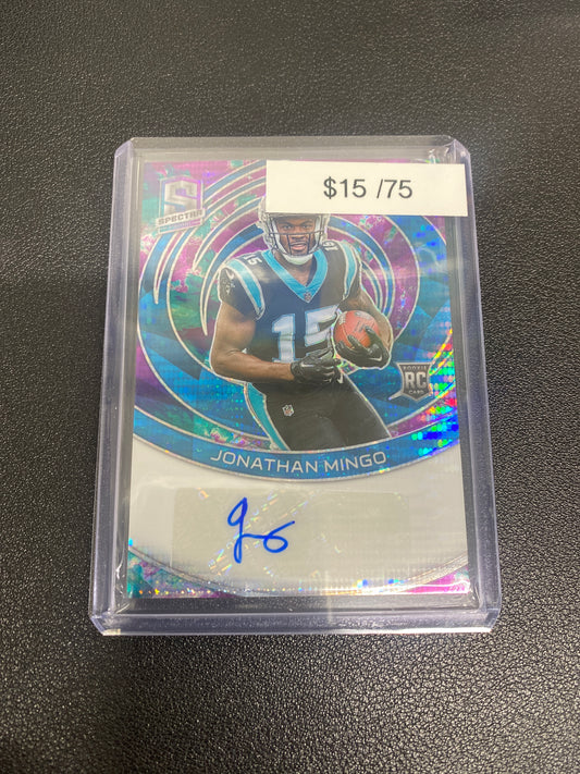 2023 NFL Spectra Jonathan Mingo Blue Pulsar Rookie Auto /75