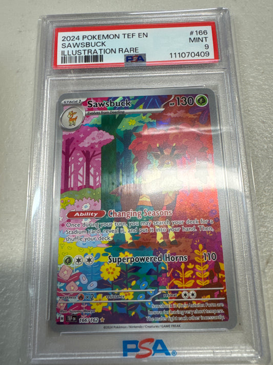 Pokemon Sawsbuck 166/162 PSA 9