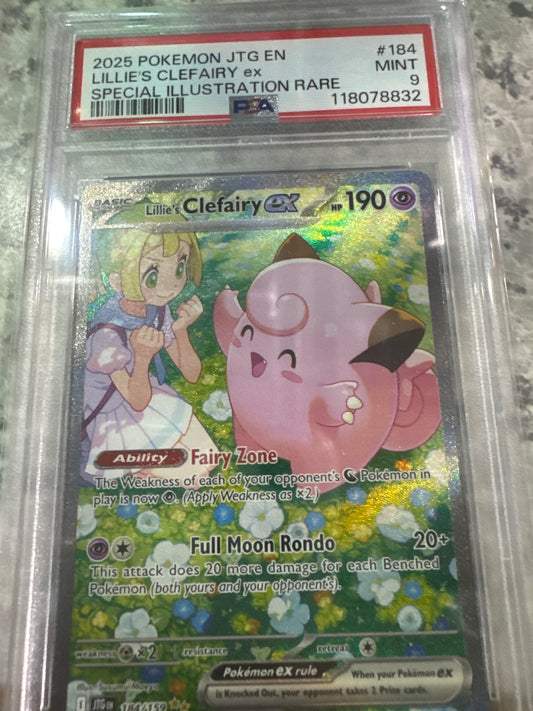 Pokemon Lillie’s Clefairy ex 184/159 PSA 9