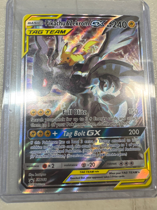 Pokemon Pikachu & Zekrom GX Promo SM168