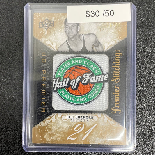 2008-09 Upper Deck Premier Bill Sharman Patch /50