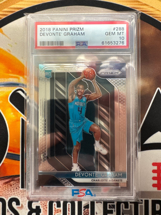 2018 Panini Prizm NBA Devonte’ Graham Rookie PSA 10