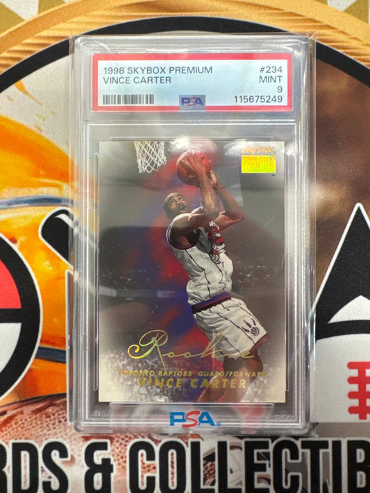 1998 Skybox Premium NBA Vince Carter Rookie PSA 9