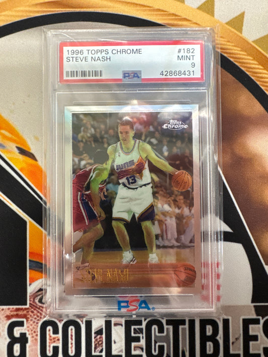 1996 Topps Chrome NBA Steve Nash Rookie PSA 9