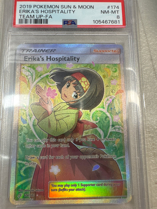 Pokemon Erika’s Hospitality 174/181 PSA 8