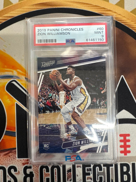 2019 Panini Chronicles NBA Zion Williamson Rookie PSA 9