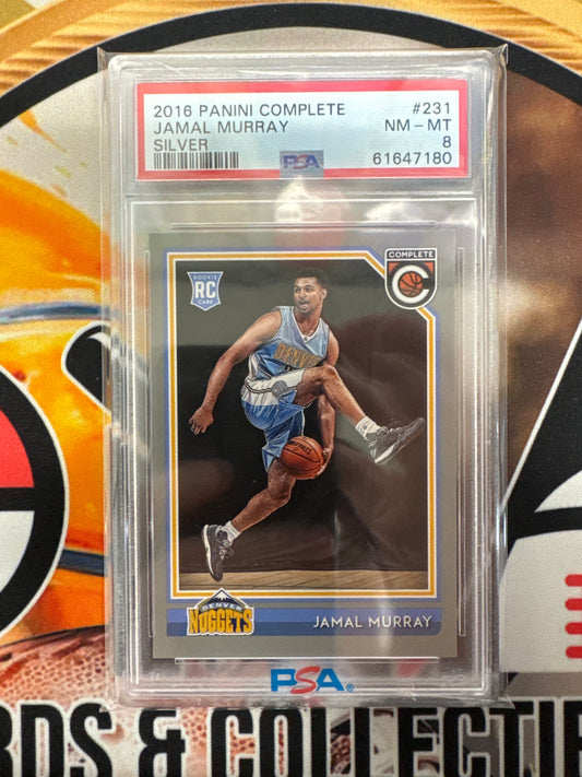 2016 Panini NBA Complete Set Jamal Murray Rookie Silver PSA 8