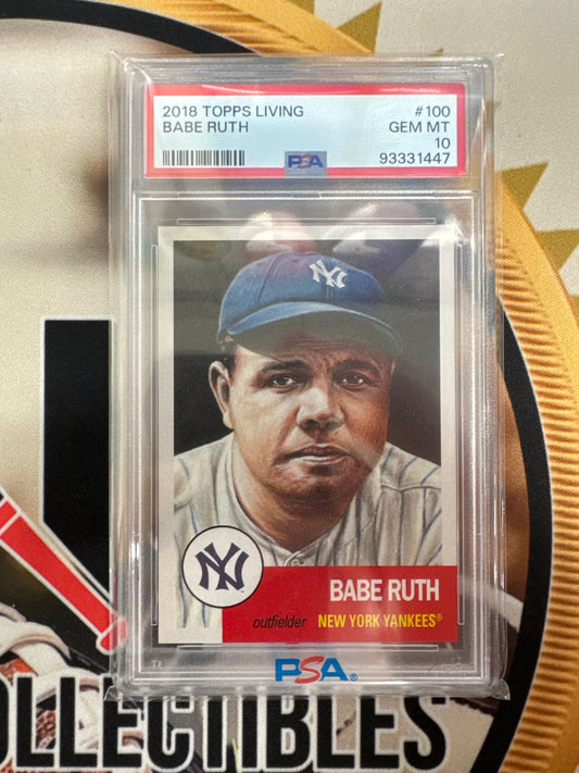 2018 Topps Living Babe Ruth PSA 10