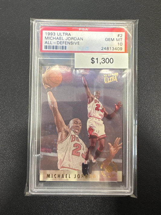 1993 Fleer Ultra Michael Jordan All-Defense PSA 10