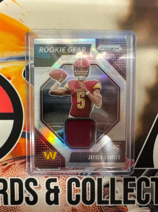 2024 Panini Prizm NFL Jayden Daniels Rookie Gear Silver Prizm