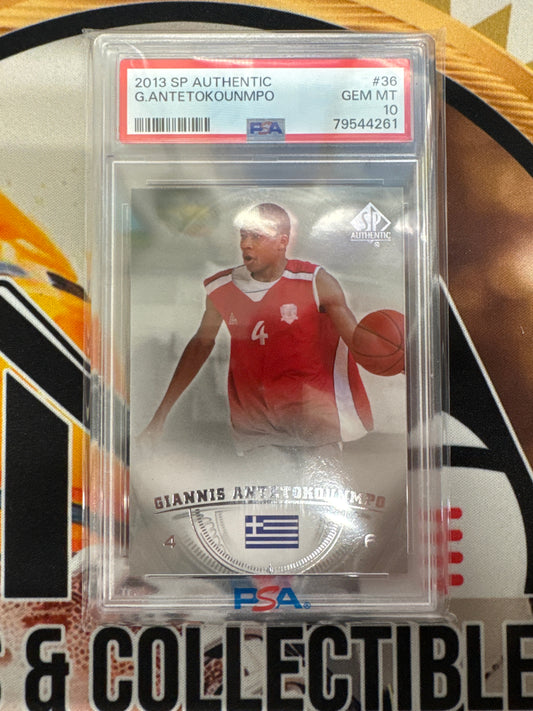 2013 Upper Deck SP Authentic Giannis Antetokounmpo Rookie PSA 10