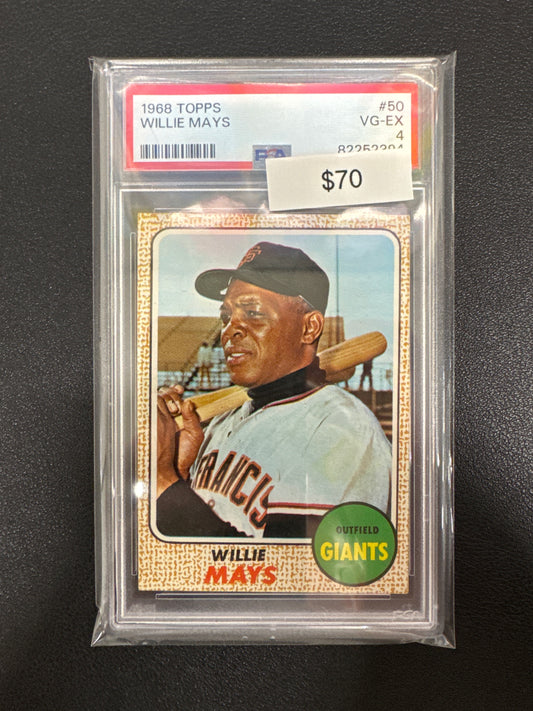 1968 Topps Willie Mays PSA 4