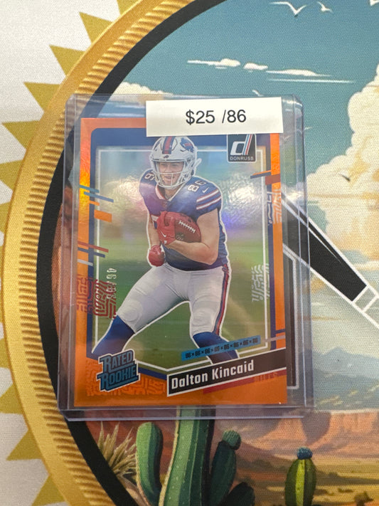 2023 Panini Donruss Dalton Kincaid Orange Rated Rookie /86