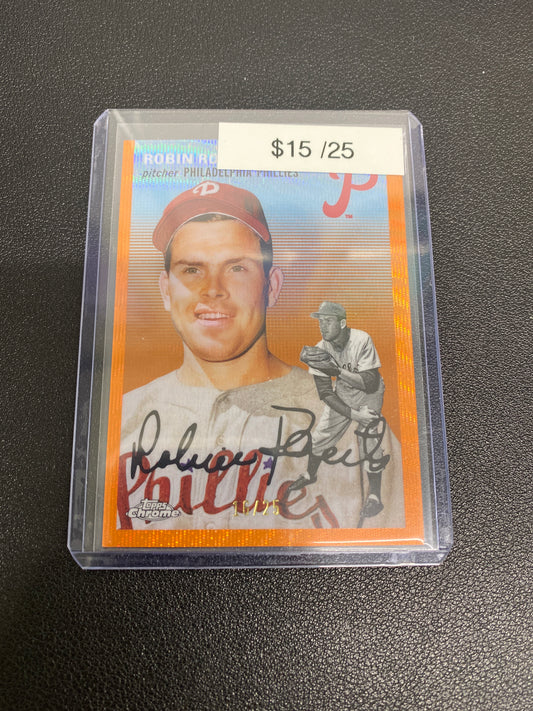 2023 MLB Topps Chrome Platinum Robin Roberts Orange Wave /25