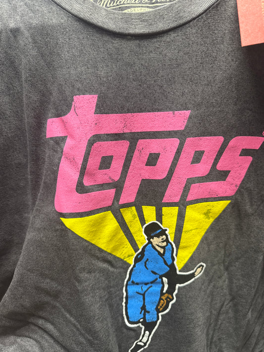 Topps Heritage Mitchell & Ness Black Mineral Wash T-shirt