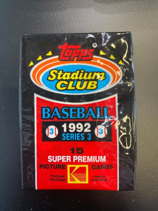 1992 Topps Stadium Club Series 3 Pack