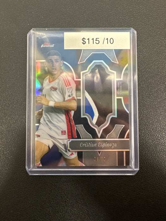 2024 Topps MLS Finest Cristian Espinoza Finest Fabric Relic Black /10