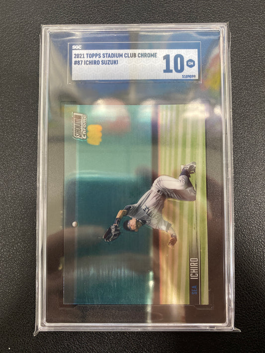 2021 Topps Stadium Club Chrome Ichiro Suzuki SGC 10