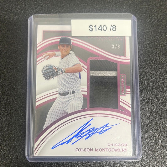2023 MLB Immaculate Colson Montgomery Prospect Pink Patch Auto /8