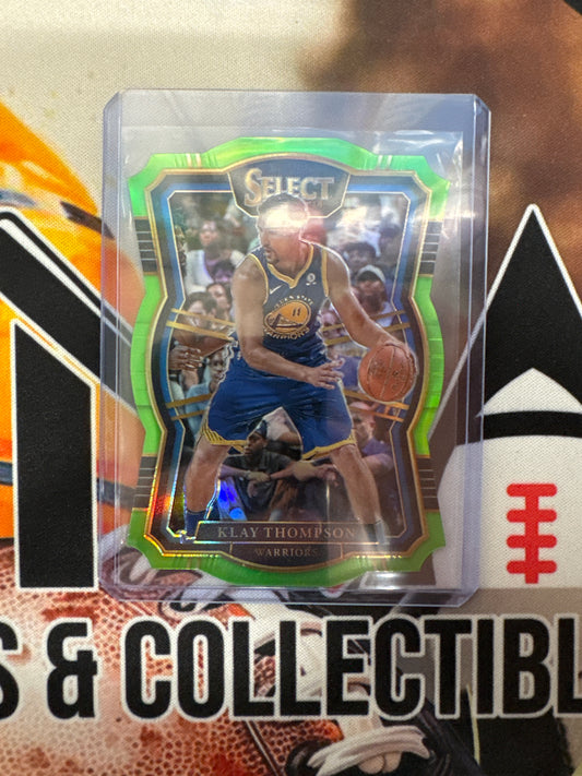 2017-18 Panini Select NBA Klay Thompson Lime Green Die-Cut /65