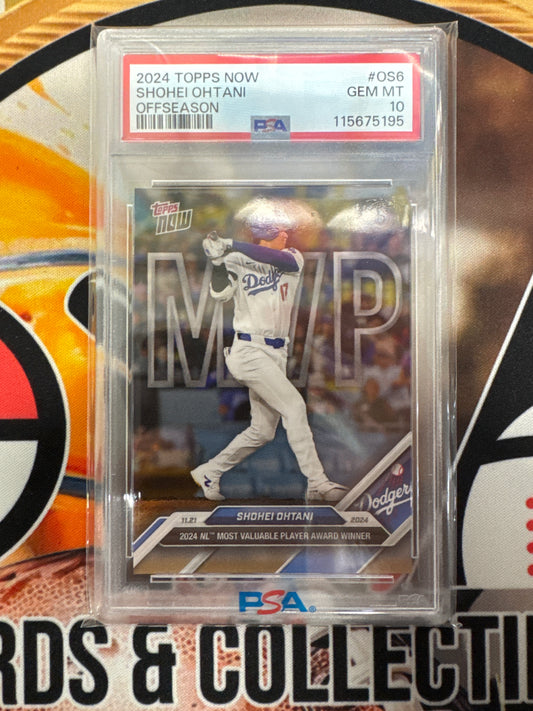 2024 Topps Now MLB Shohei Ohtani Offseason MVP Award Winner PSA 10