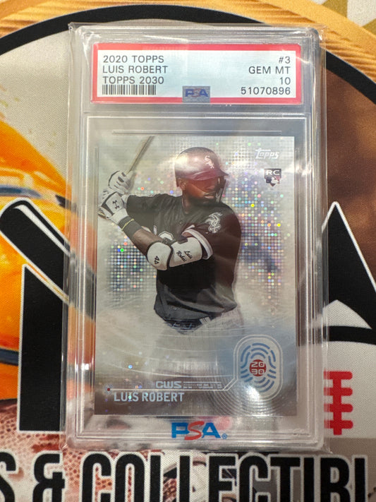 2020 Topps MLB Luis Robert Rookie Topps 2030 PSA 10