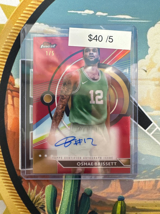 2024 Topps Finest NBA Oshae Brissett Autograph Red Refractor /5