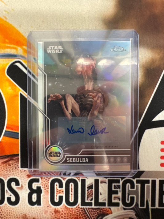 Star Wars Topps Chrome Independent Sebulba Refractor Autograph
