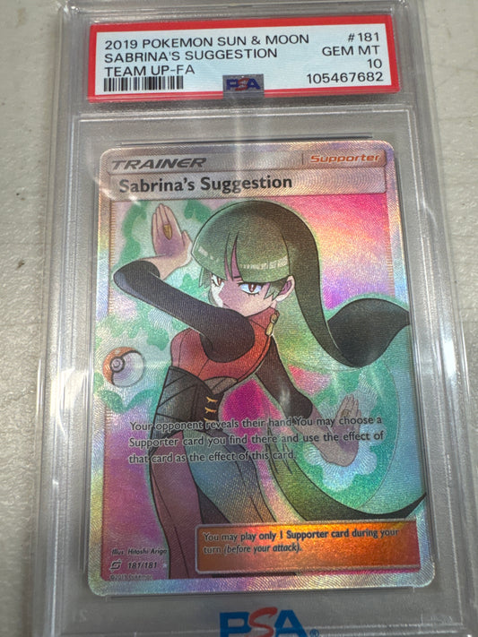 Pokemon Sabrina’s Suggestion 181/181 PSA 10